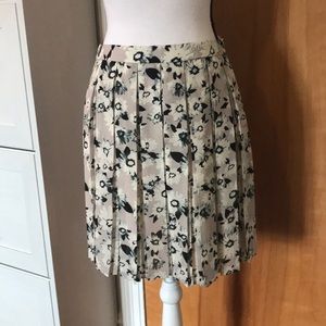 Banana Republic Floral Pleated Skirt